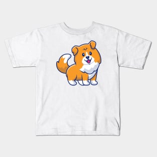 Cute Dog Cartoon Kids T-Shirt